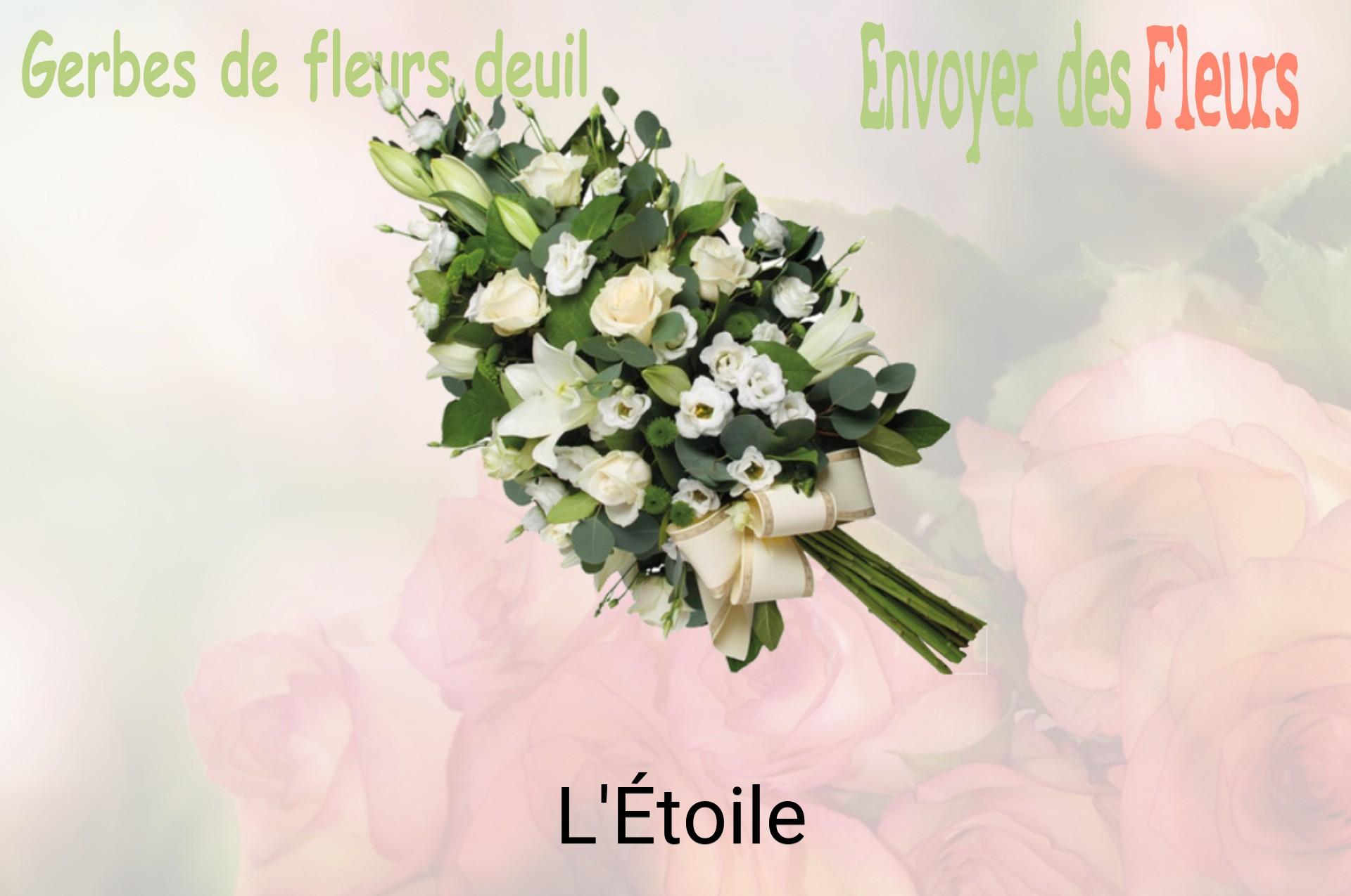 Gerbe de fleurs de deuil livrée à L'Étoile